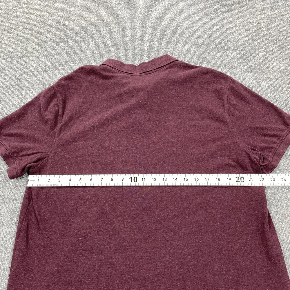 Banana Republic Polo Shirt Mens XL Purple Pique Classic Fit Cotton Collared